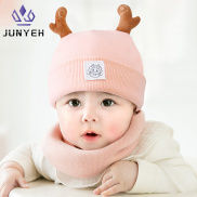 Baby Hat Scarf Set Children s Neck Scarf Knitted Woolen Hats 3D Cartoon