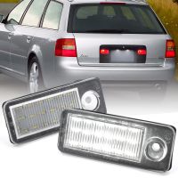 2ชิ้นสำหรับรถ Audi A6 C5 B4 Avant Wagon 1997-2005 RS6 RS6 Audi Plus 2003-2005 Led ไฟป้ายทะเบียนแทนที่ OEM #4B9943021