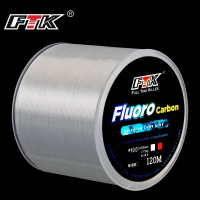 （A Decent035）FTK 120M Invisible Fishing Line Speckle Fluorocarbon Coating 0.14mm 0.50mm 4.13LB 34.32LB Super Strong Spotted