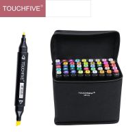 ชุดปากกามาร์กเกอร์ TOUCHFIVE 168สีหัวคู่ปากการ่างภาพกราฟิกสำหรับบุ๊คมาร์คเกอร์มังงะอุปกรณ์สมุดวาดรูป