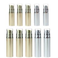 10Pcs/Sets 5Ml 10Ml Vacuum Lotion Bottle Refillable Sub-Bottle Cosmetic Container Lotion Pump Bottle Portable Travel Accessories