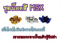 น๊อตชุดสี msx125 (เก่า) ราชาน๊อตแสตนเลสแท้ หนา ทน ไม่ลอก ไม่ขึ้นสนิม