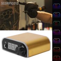 Scorpio313 ? Professional Tattoo Power Supply LCD Display Machine แหล่งที่มาทองคำ (100-240V)