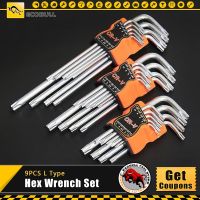 【cw】 9PCS L Type Double-End Screwdriver Wrench Set Hexagon Flat Torx Star Spanner Hand Tools 【hot】 !