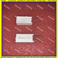 ❦ 10Pcs 15W4R7J 15W4.7ΩJ RX27-5 Vertical Cement Resistance 15W 4.7 ohm 15W4.7R RJ Ceramic Resistance precision 5 Power resistance