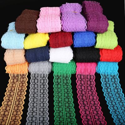 2017 New Arrival Colors 5 Yards of beautiful lace ribbon 45MM wide Baby hair Sewing Wedding Decoration
