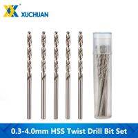 Twist Drill Bit Set Spiral Router Bit เหล็กความเร็วสูงตรงก้านเจาะ 0.3-4.0 มม. สําหรับไม้ / โลหะเครื่องมือตัดรูมินิเจาะ