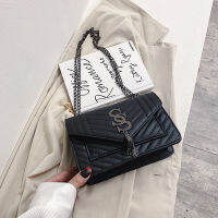 Fairy Gentle Style Small Bag Women Fashion New Versatile Cross-Slung One-Shoulder High Texture Rhomboid Chain Bag