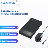 GUDGA กล่องภายนอก Hdd 3.5นิ้ว2.5 SATA เป็น USB 3.0 6Gbps กล่องใส่ฮาร์ดดิสก์แบบ SATA III เคส SSD สำหรับฮาร์ดไดรฟ์หนา10Tb 3.5ภายนอก