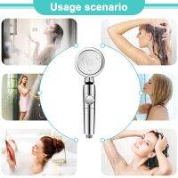 Shower Head Enhancement 80% Water Saving Professional Water Filter Chlorine Removal Ultra Fine Water Flow Rice 3 Modes