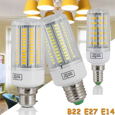 ○ 1X LED Corn Bulbs E27 Light B22 E14 5730 SMD 24LEDs - 165LEDs Chandelier Candle LED Light For Home Decoration Ampoule 110V 220V