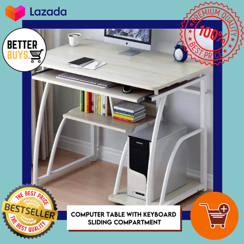 ACE Computer Table with Sliding Desk for Keyboard Easy to Build Study