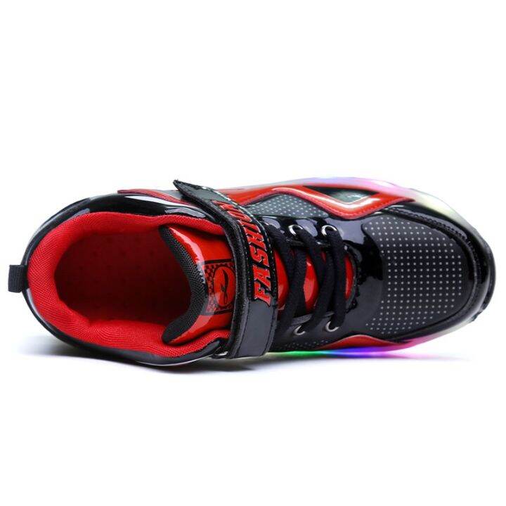 aaa-super-quality-led-roller-shoes-รองเท้าสเก็ต-1-ล้อ-มีสวิตปิด-เปิดไฟ-รองเท้ามีล้อ-30-40-boys-and-girls-sneaker