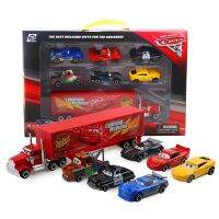 รถพิกซาร์3 6/7ชิ้นเซ็ต Lightning Mcqueen Jackson Storm Mack Le Truck 1:55 Dietcast โมเดลรถเหล็กของเล่นเด็ก