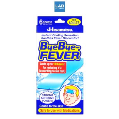 ByeBye Fever for Adult 6 Sheets แผ่นเจลสำหรับผู้ใหญ่ 1 กล่อง บรรจุ 6 แผ่น