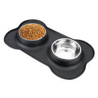 Dog Bowl Silicone Bebedero Comedero Perro Gato Anti-Spill Feeder Gamelle Chien Pet Supplies Black Blue Cuenco Comedouro Cachorro