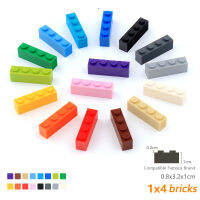 300pcs 1x4 Dots DIY Building Blocks Thick Figures Bricks Educational Creative Toys for Children Size Compatible With 3010