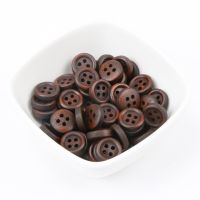 Wooden Dark Brown Round Pattern Buttons Scrapbook Handmade Sewing Home Decoration Accessory DIY 12mm 50pcs MT0574-FD Haberdashery