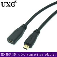 Micro HDTV compatible Male to TYPE D HD Female extend HDTV Cable Cord video connection adapter