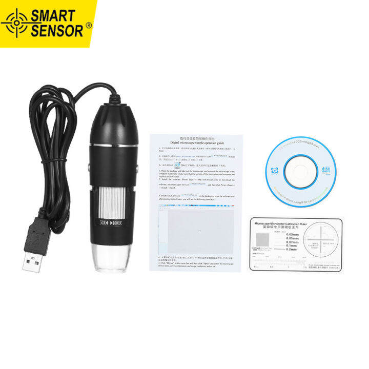Smart Sensor 1000X Magnification Digital Zoom Microscope USB Handheld