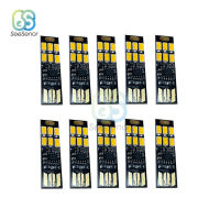 10PCS แบบพกพา Mini 5730 USB 6LED SMD Light 5V Touch Sensor Dimmable Night Light สำหรับ คอมพิวเตอร์แล็ปท็อป PC โคมไฟตั้งโต๊ะ