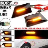 ไฟเลี้ยวไฟสัญญาณสำหรับ Opel Vectra C 2002-2008น้ำไหลคู่หนึ่งไฟ LED รถยนต์ Eudm3f ด้านข้างแบบไดนามิก