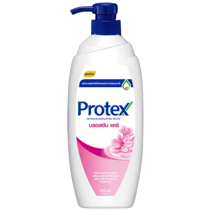 fernnybaby-สีชมพู-protex-ครีมอาบน้ำ-โพรเทค-ขวดปั๊ม-protect-450ml-อาบโพคเทก-อาบสะอาด-เย็นสบาย-ครีมอาบน้ำโพรเทคส์สีชมพูสมูทแคร์-บลอสซั่ม-450-มล