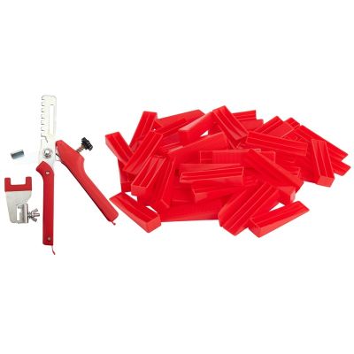 【CW】 Accurate Leveling System100 Wedges 1Tile Pliers Floor Wall Flat Leveler Plastic Spacers Constructions