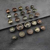 ◈♗﹍ Chinese Style Vintage Furniture Handles Single Hole Zinc Alloy Knobs and Handles for Drawers Wardrobe and Nightstand Knobs