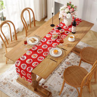 Modern Simple Thickened Polyester Cotton Table Runner Tablecloth Digital Printing Chinese New Year Red Tiger Table Runner Bed Runner