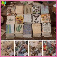 MEMGOUO 100PCS Stationery Greeting Postcard DIY Material Scrapbook Supplies Scrapbooking Background Collection Book Series Collage Paper Mini Note Cards