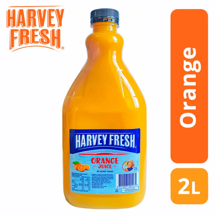 Harvey Fresh Orange Juice 2L 2 Liters No Added Sugar Pasteurized