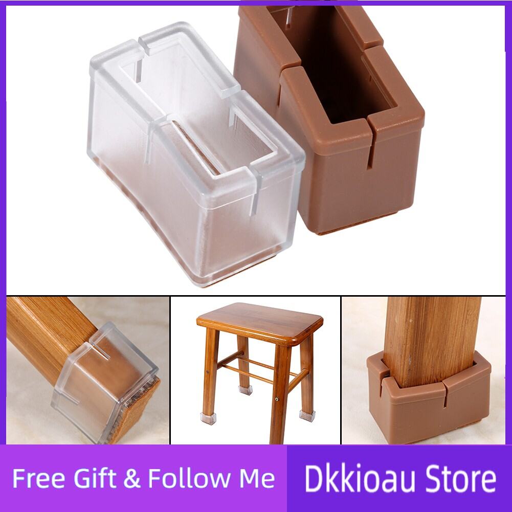 8pcs/set  Chair Legs Cover Rectangle Furniture Protector Rubber Sole PVC Chears 
