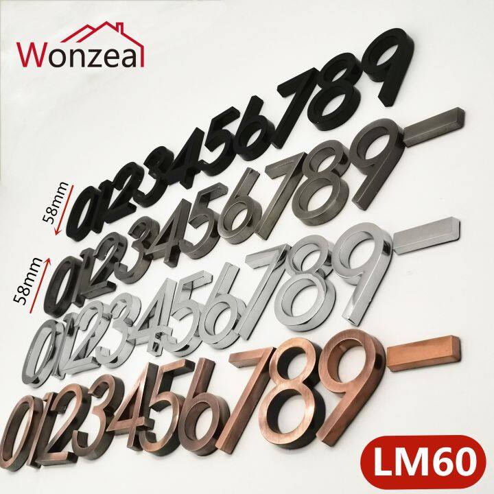 แผ่นป้ายติดประตูป้ายสติ๊กเกอร์ตัวเลขเอบีเอสแบบโมเดิร์น0123456789ป้ายแผ่นป้ายบ้านโรงแรม