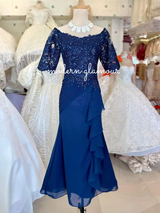 LS2 Mermaid Design Ninang Gown, Mother of the Bride Groom, Principal ...