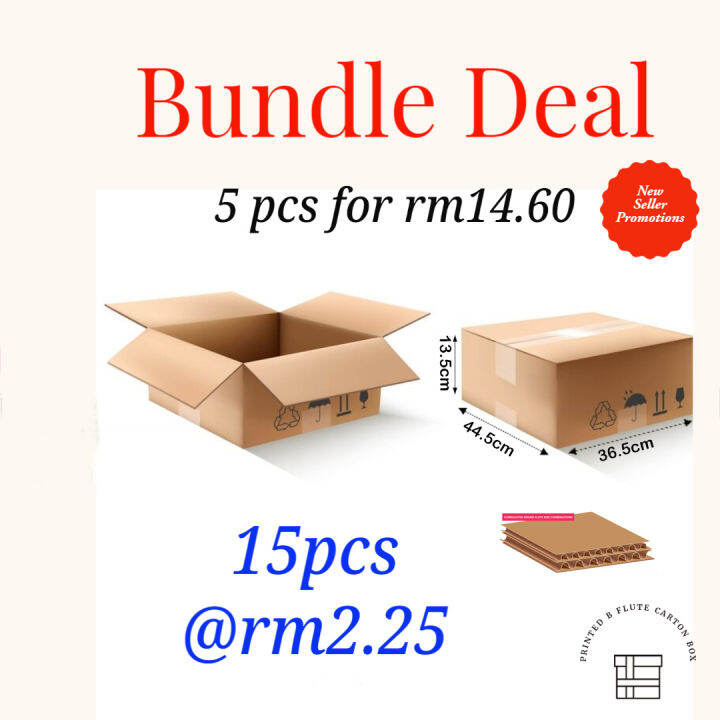 Carton Box Printed Packaging Box Kotak Corier Tercetak 5 Layers B Flute