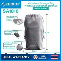 ORICO Phone Storage Velvet Bag Storage for USB Charger/USB Cable/Power Bank/Phone and More Gray Color(SA1810)