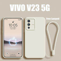 เคสซิลิโคนสำหรับ VIVO V23 V25 V27 Pro IQOO Z7 X90 X80 X70 Y75 Y55 Y55 + Y30 Pro 5G แบบทางการของแท้ขอบตรงพร้อม N27-1เคสโทรศัพท์เคสโทรศัพท์มีสายคล้องอุปกรณ์ป้องกันเลนส์