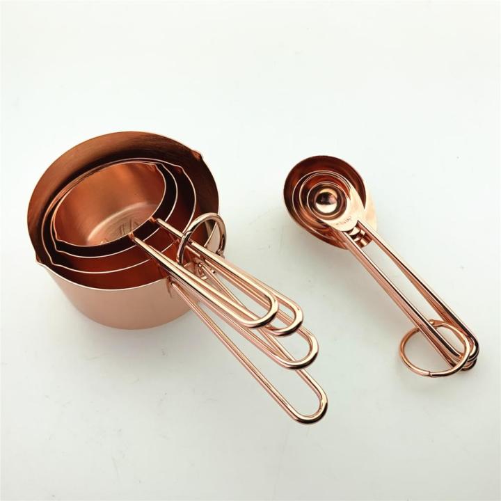 solid-wood-copper-plated-8-piece-measuring-cup-measuring-spoon-set-wooden-handle-set-measuring-cup-measuring-spoon-baking-kit