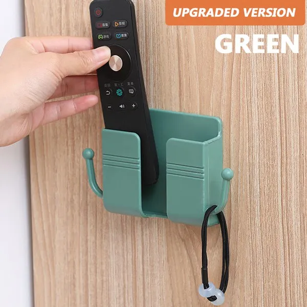 Wall Mounted Phone Holder Organizer Storage Box Remote Control Mobile