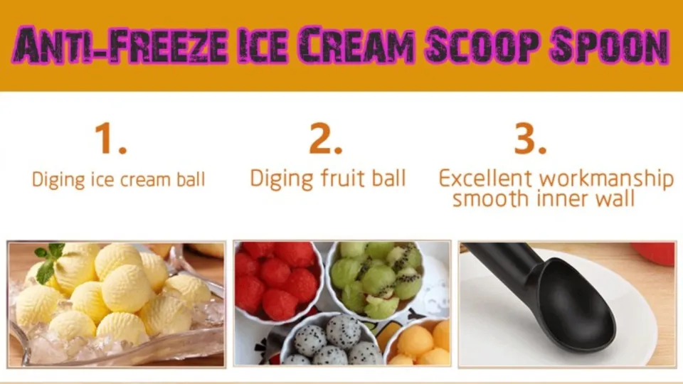 Non-Stick Anti-Feeze Ice Cream Scoop with Unique Liquid Filled