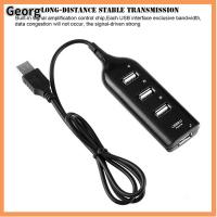 GEORG สมุดบันทึก สำหรับ PC แล็ปท็อป ความเร็วสูง อะแดปเตอร์ USB ซ็อกเก็ตมินิฮับ 4 พอร์ต Splitter ฮับ USB