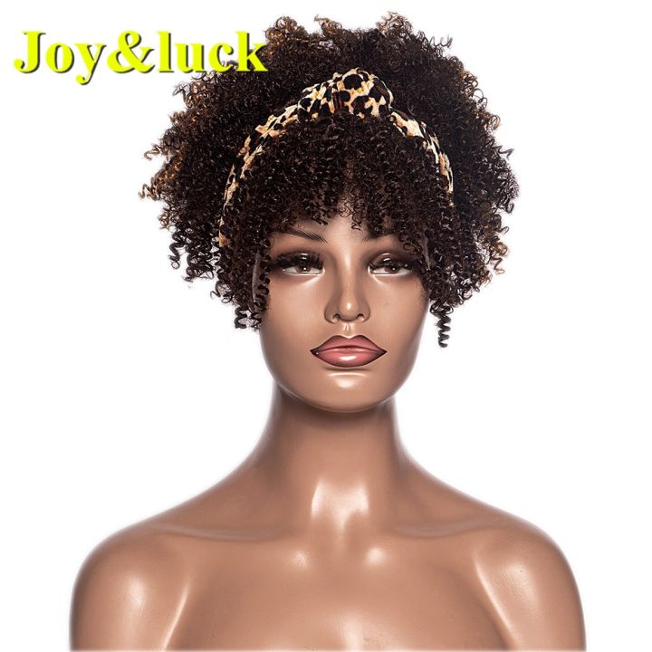 joiluck-วิกห่อสั้นวิกผมแบบผูกผ้าโพกศีรษะวิกผมแบบแอโฟรสังเคราะห์สำหรับผู้หญิงแอฟริกัน