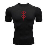 Anime Berserk Guts Men S Compression เสื้อฟิตเนสกีฬา Running Gym สบายแฟชั่น Breathable แข็งแรง Quick Dry Tops Tee