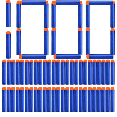 1000400300200100pcs Blue Solid Round Head Bullets 7.2cm For Nerf Series Blasters Refill Darts Kids Toy Accessories