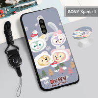 สำหรับ SONY Xperia 1/10/10 Plus/ I4293/C3/S55T/S55U/C4/E5363/E5333/E5306เคสซิลิโคนนิ่มพร้อมห่วงและเชือก