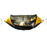 Outdoor Hiking Ultralight Parachute Portable Large Camping Hammock with Mosquito Net Hanging Hammocks Tree Straps Swing Bed