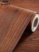 Wallpaper self-adhesive thickening 3D wood grain stickers wardrobe desk furniture renovation stickers waterproof Boeing film