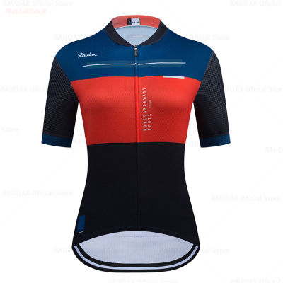 ร้อน Raudax สตรีขี่จักรยานเสื้อผ้า2023แขนสั้น Ropa C Iclismo ฤดูร้อนขี่จักรยานย์ไตรกีฬาจักรยานย์เครื่องแบบขี่จักรยานชุด