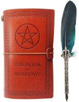 Book of Shadows: Fux Leather Bound Jounal Blank and Lined Journal, 150 Pages Spells Records, Large Pentacle (Magick Gifts)